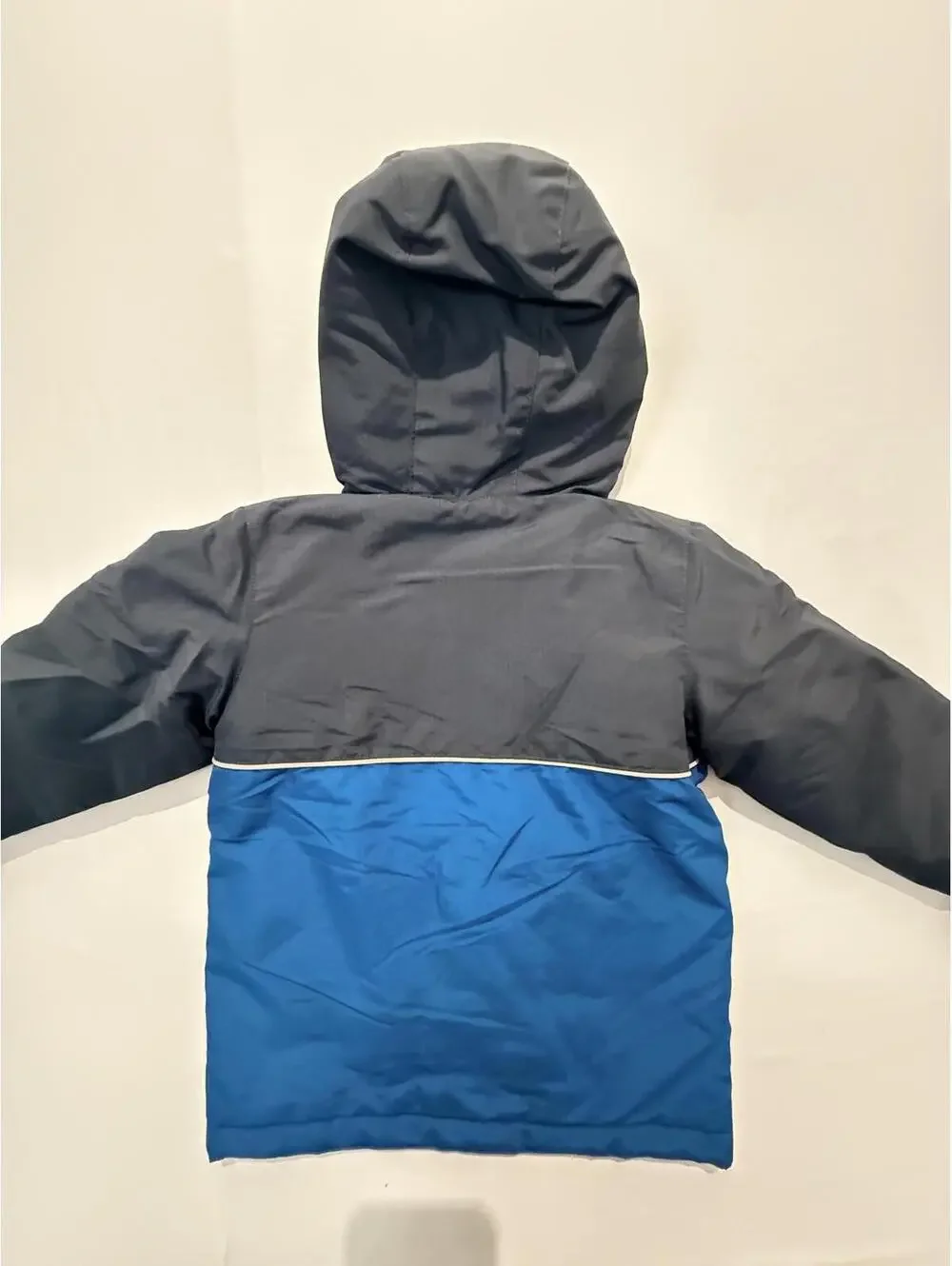 Childrens Place Jacket Boys 4 Blue Gray Hooded Puffer Coat Winter Fleece Lined